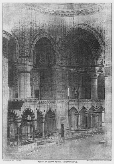 Moschea del Sultano Achmed, Costantinopoli da European Photographer