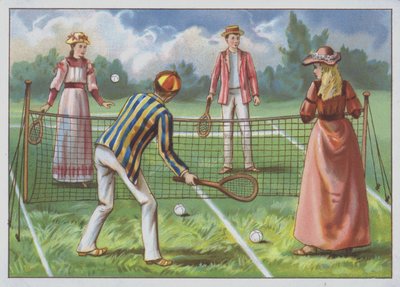 Una partita di tennis su prato da European School