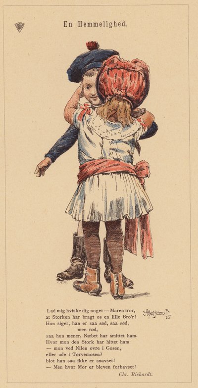 Un segreto sussurrato (litografia a colori) da European School