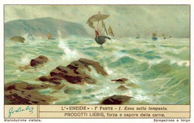 La flotta di Enea nella tempesta da European School