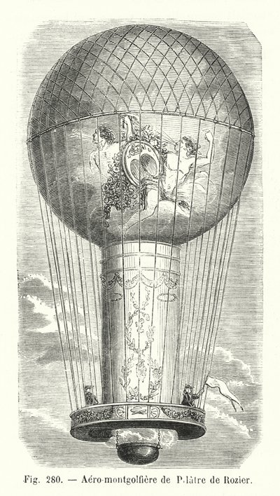 Aero-mongolfiera di Pilatre de Rozier da European School