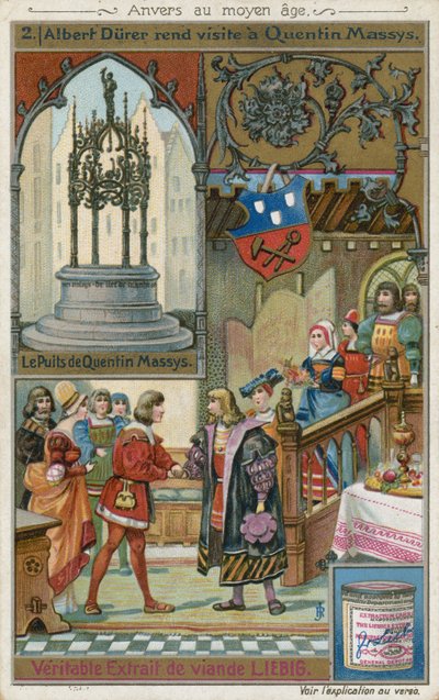 Albrecht Durer in visita a Quentin Matsys, 1520 da European School