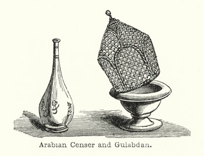 Censore arabo e Gulabdan (incisione) da European School
