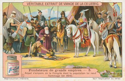 Arpad, carta Liebig, inizio XX secolo (cromo) da European School