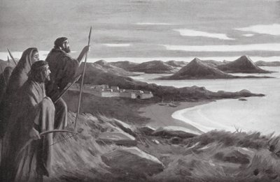 Gli invasori ariani della Grecia (litografia) da European School