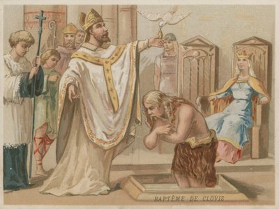 Battesimo di Clodoveo I, Re dei Franchi, giorno di Natale 496 da European School