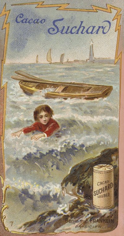 Benjamin Franklin, scienziato, inventore e politico americano, da bambino da European School