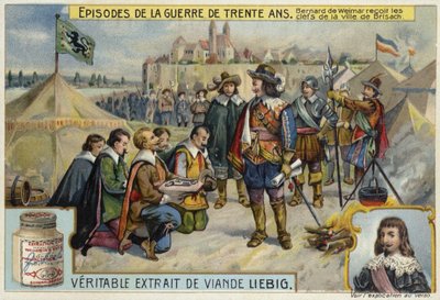 Bernard di Saxe-Weimar riceve le chiavi della città di Breisach, 1638 da European School