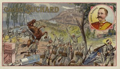 Generale britannico Sir William Penn Symons ferito mortalmente alla Battaglia di Glencoe, Guerra Boera, 20 ottobre 1899 da European School
