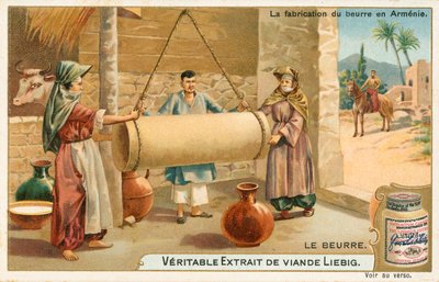 Burro, carta Liebig, inizio XX secolo (cromo) da European School