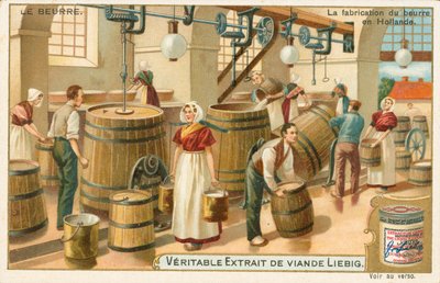 Burro, carta Liebig, inizio XX secolo (cromo) da European School