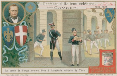 Camillo Benso, Conte di Cavour, studia all