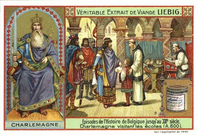Carlo Magno, re dei Franchi, visita una scuola, 800 da European School