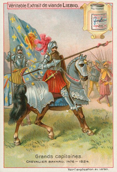 Chevalier Bayard, carta Liebig, inizio XX secolo (cromo) da European School