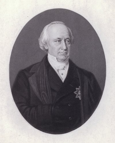 Christian Karl Josias von Bunsen, diplomatico e studioso tedesco (incisione) da European School