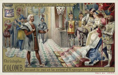Cristoforo Colombo davanti al Re e alla Regina di Spagna, 15 gennaio 1492 da European School