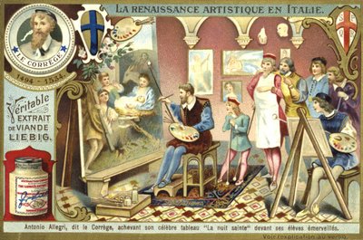 Correggio completa il suo dipinto della Natività davanti ai suoi studenti stupiti da European School