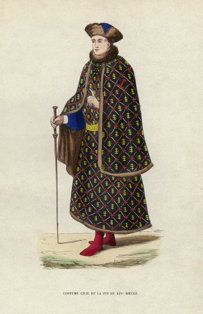 Costume civile della fine del XIV secolo da European School