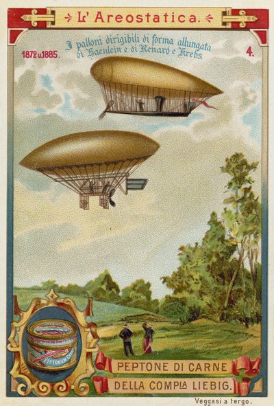 Dirigibili di Haenlein (1872) e Renard e Krebs (1885) da European School
