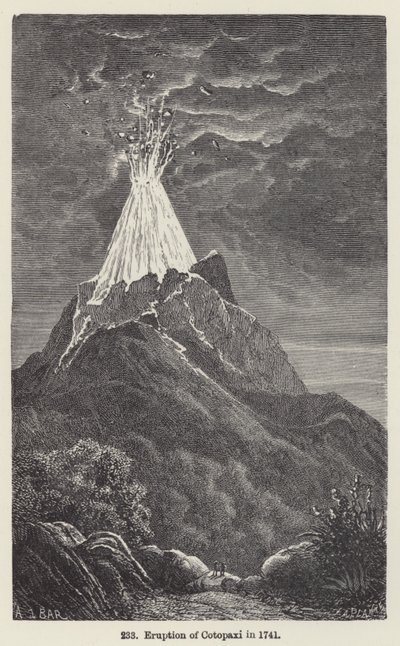 Eruzione del Cotopaxi nel 1741 da European School