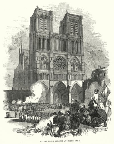 Favras che fa penitenza a Notre Dame da European School