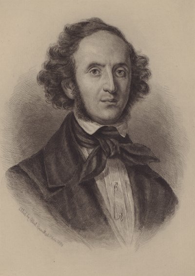 Felix Mendelssohn-Bartholdy (incisione) da European School