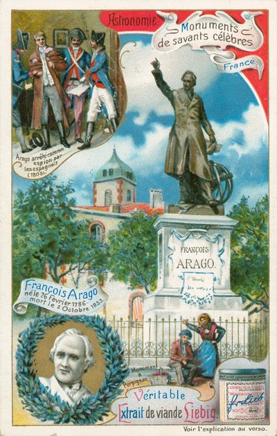 Francois Arago, carta Liebig, inizio XX secolo (cromo) da European School