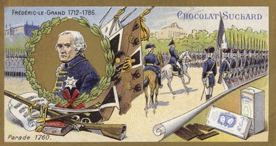 Federico il Grande di Prussia che ispeziona una parata, 1760 da European School