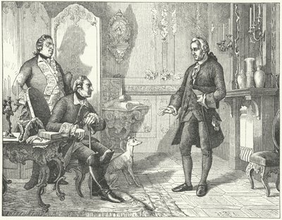 Federico il Grande di Prussia con il poeta Christian Furchtegott Gellert da European School