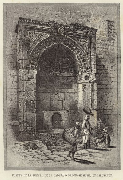 Fonte della Porta della Catena o Bab-Es-Silsileh, a Gerusalemme da European School
