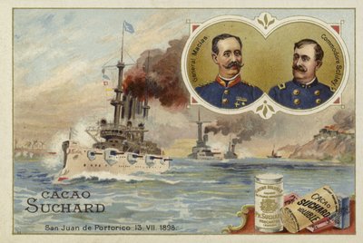 Generale Manuel Macias e Commodoro Winfield Scott Schley, San Juan di Porto Rico, Guerra ispano-americana, 13 luglio 1898 da European School