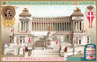 Veduta generale del monumento a Re Vittorio Emanuele II a Roma da European School