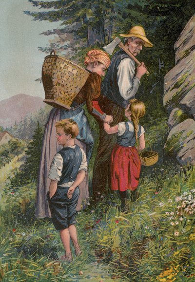 Fiabe di Grimm: Hansel e Grethel (cromolito) da European School