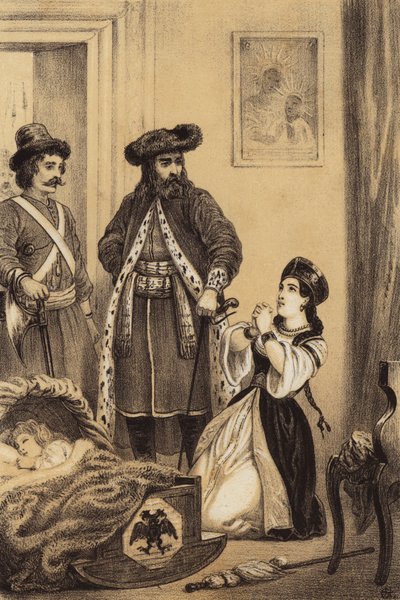 Guardie in attesa che il piccolo zar Ivan VI di Russia si svegli da European School