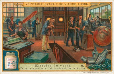 Storia del vetro, scheda Liebig, inizio XX secolo (cromo) da European School