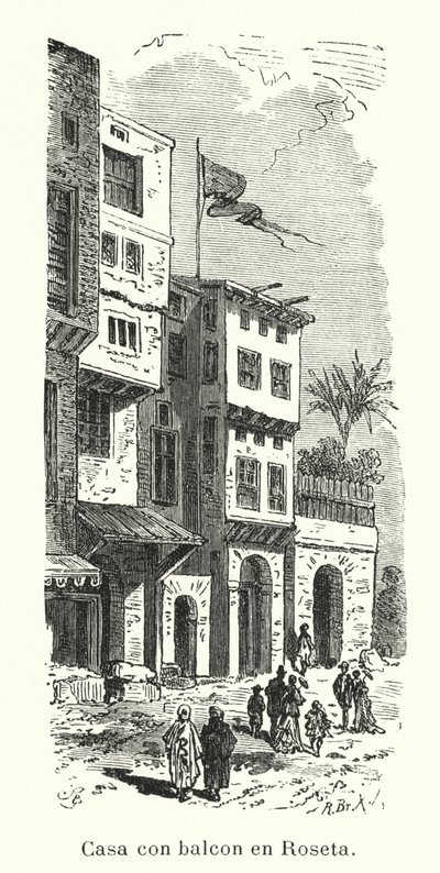 Casa con balcone a Rosetta, Egitto da European School