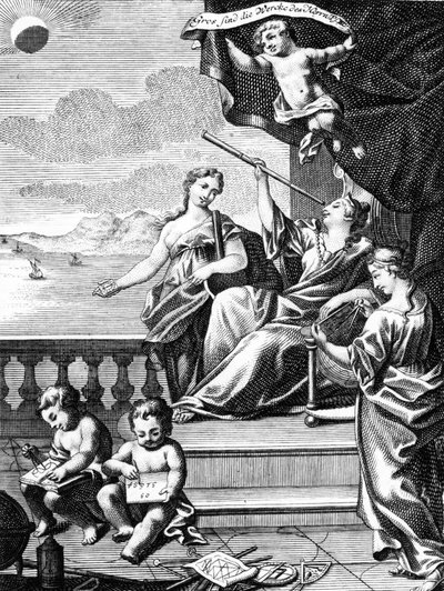 Illustrazione di astronomia, c.1771 da European School