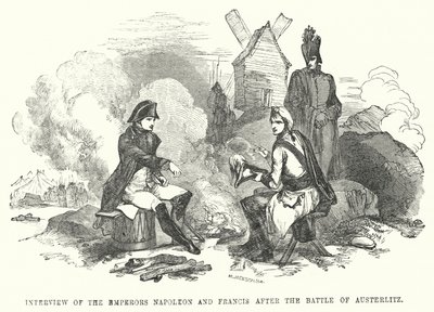 Intervista degli Imperatori Napoleone e Francesco dopo la Battaglia di Austerlitz (incisione) da European School