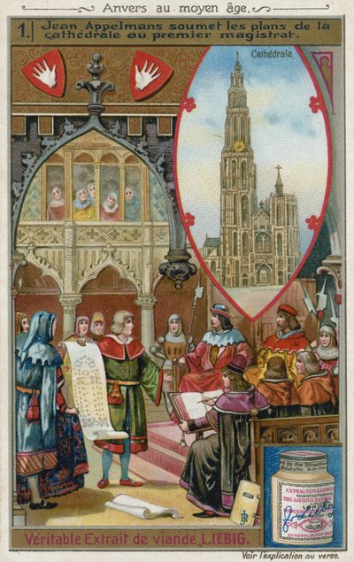 Jan Appelmans presenta i suoi piani per la Cattedrale di Nostra Signora al Primo Magistrato, XIV secolo da European School