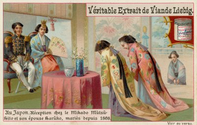 Donne giapponesi ricevute dal Mikado e sua moglie da European School