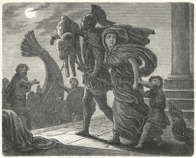 Giasone che fugge dalla Colchide con Medea e il Vello d