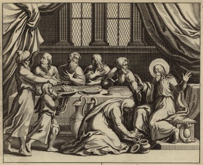 Gesù Cristo unto da una donna peccatrice a casa di Simone il Fariseo da European School