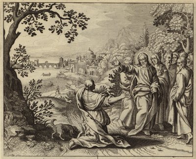 Gesù Cristo che guarisce la figlia di una donna di Canaan da European School