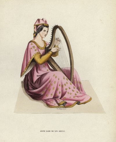 Giovane Dama del XIV Secolo da European School