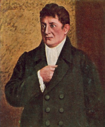 Johann Gottlieb Fichte, filosofo e scrittore tedesco (litografia a colori) da European School