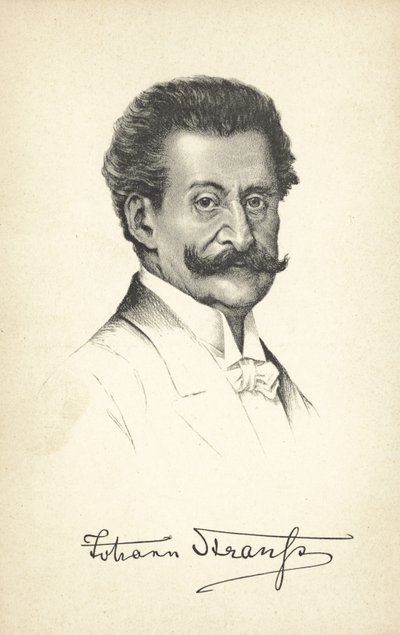 Johann Strauss il Giovane (litografia) da European School