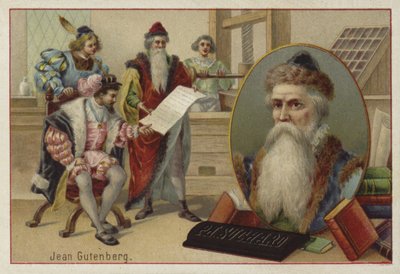 Johannes Gutenberg, incisore, inventore e stampatore tedesco da European School