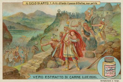 Re Artù difende la sua patria del Galles da European School