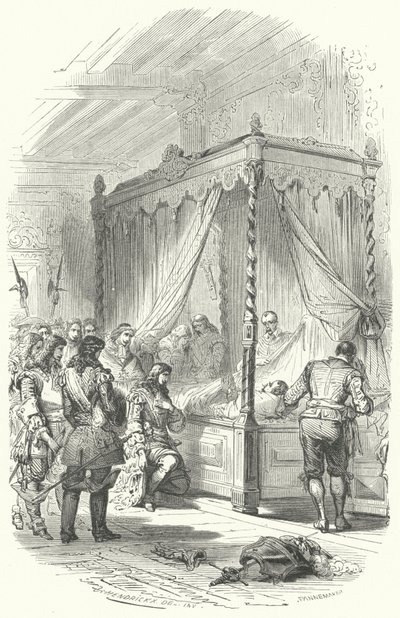 Luigi XIV di Francia rende omaggio al corpo di Jean V d