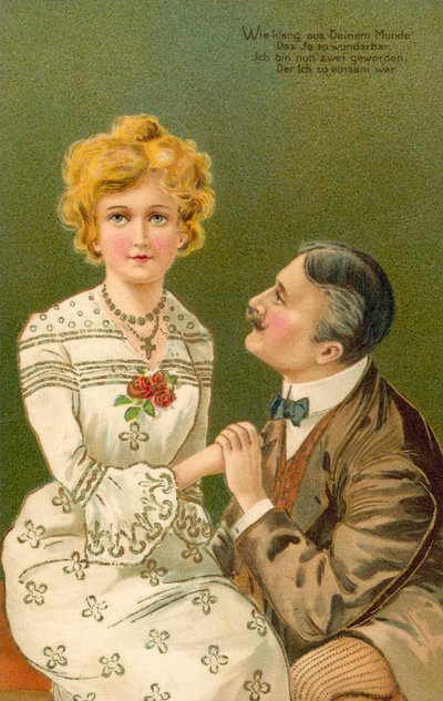 Uomo che tiene per mano una giovane donna da European School